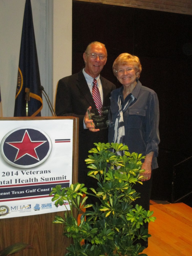Capt. Dave McCabe and Marge McCabe at the 2014 Veterans Mental Health Summit 